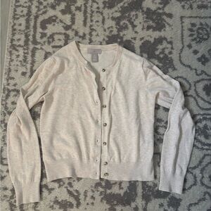 H&M Light Beige Cardigan Sweater size small